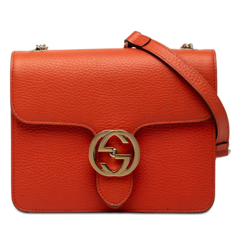 Gucci Orange Leather Shoulder Bag (Pre-Owned)
