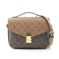 Louis Vuitton Black Brown Coated Canvas Pvc Leather Handbag Pochette