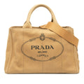 Prada Brown Canvas Shoulder Bag Tote Bag