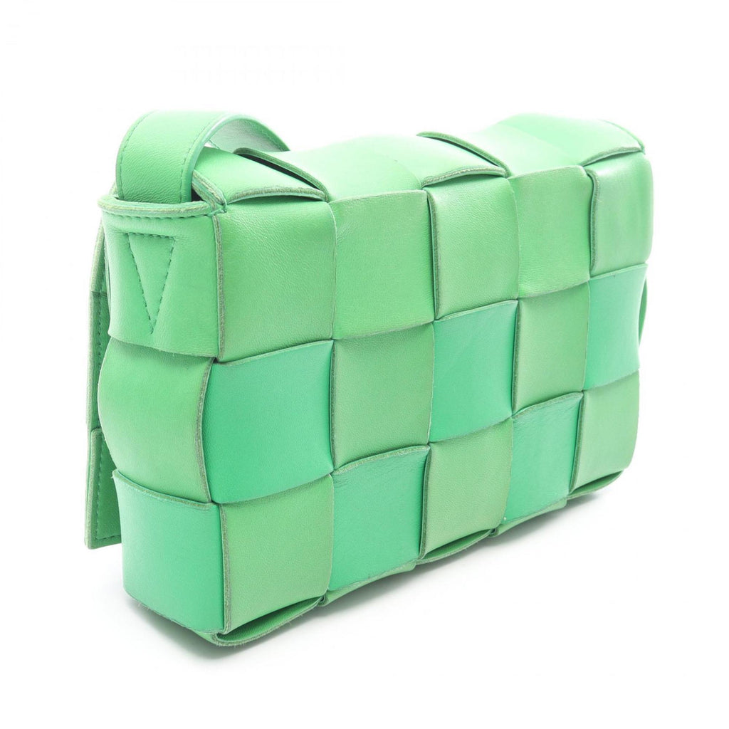 Bottega Veneta Green Leather Shoulder Bag