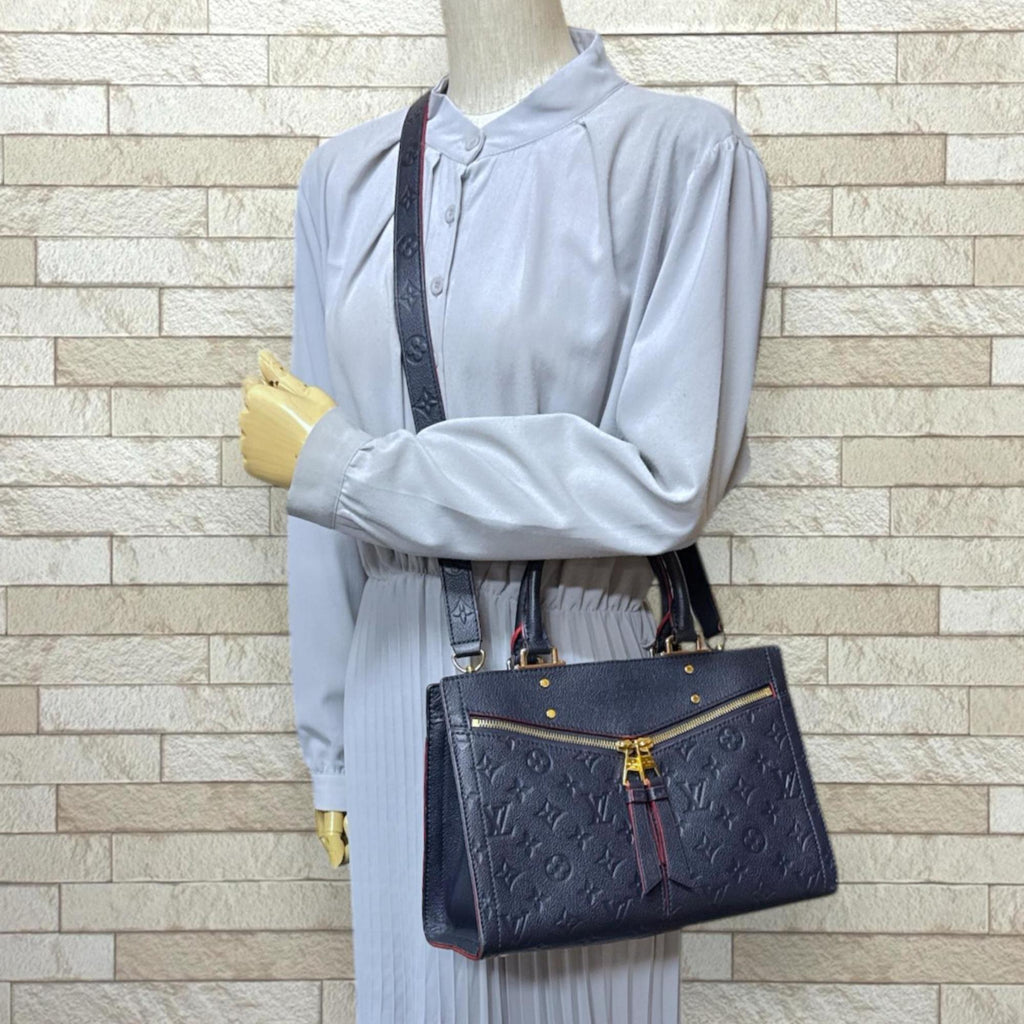 Louis Vuitton Marine Rouge Navy Monogram Empreinte Shoulder Bag