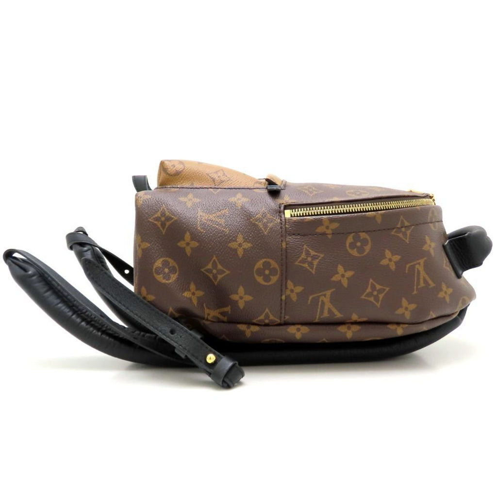 Louis Vuitton Black Brown Canvas Leather Backpack