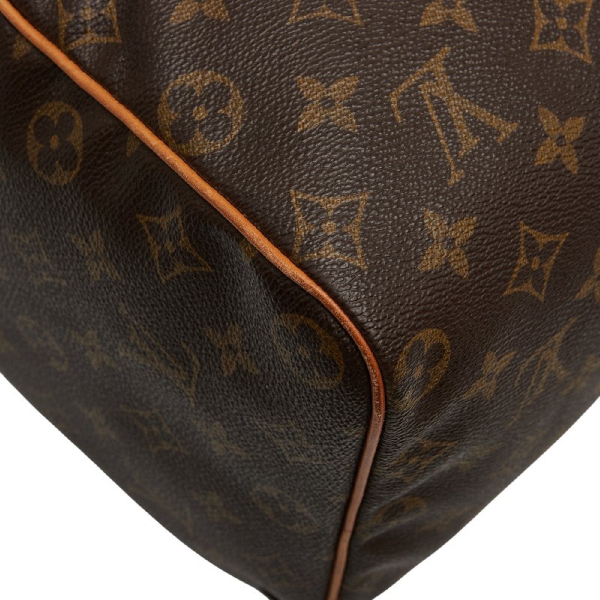 Louis Vuitton Brown Dark Brown Pvc Leather Boston Bag Handbag