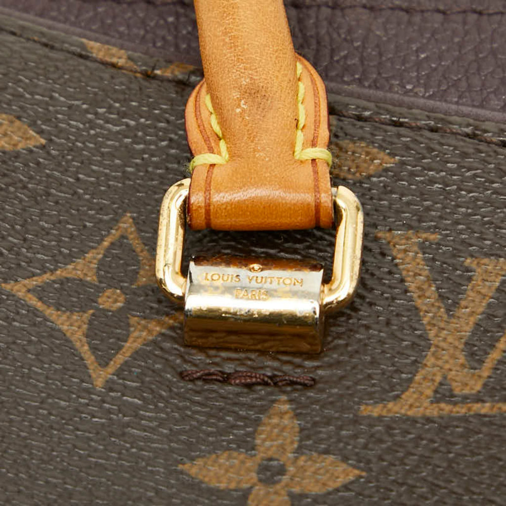 Louis Vuitton Brown Purple Pvc Leather Handbag Shoulder Bag