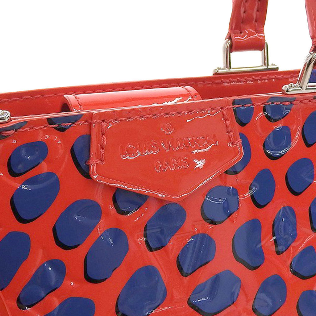 Louis Vuitton Blue Red Color Vernis Leather Tote Bag