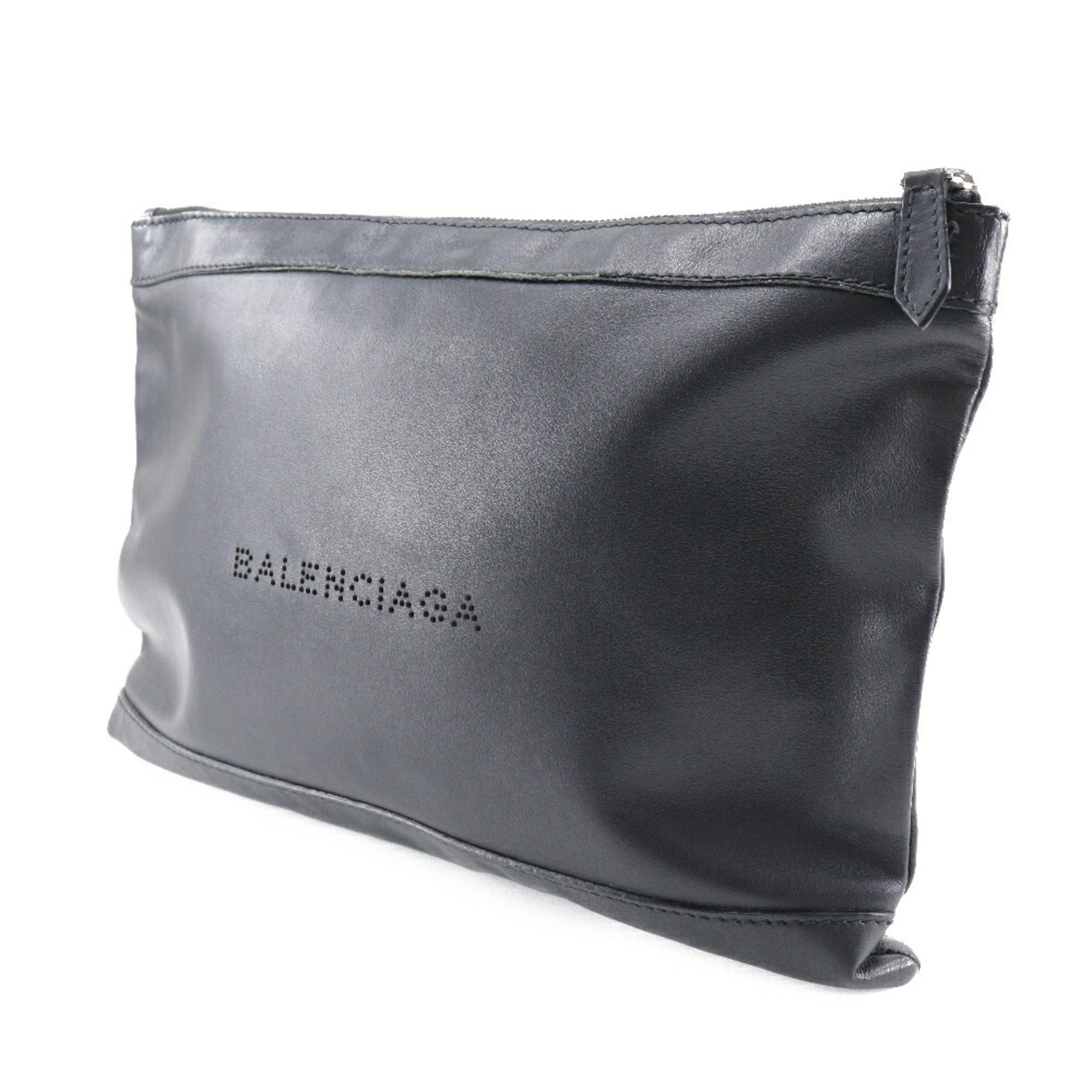Balenciaga Black Suede Clutch
