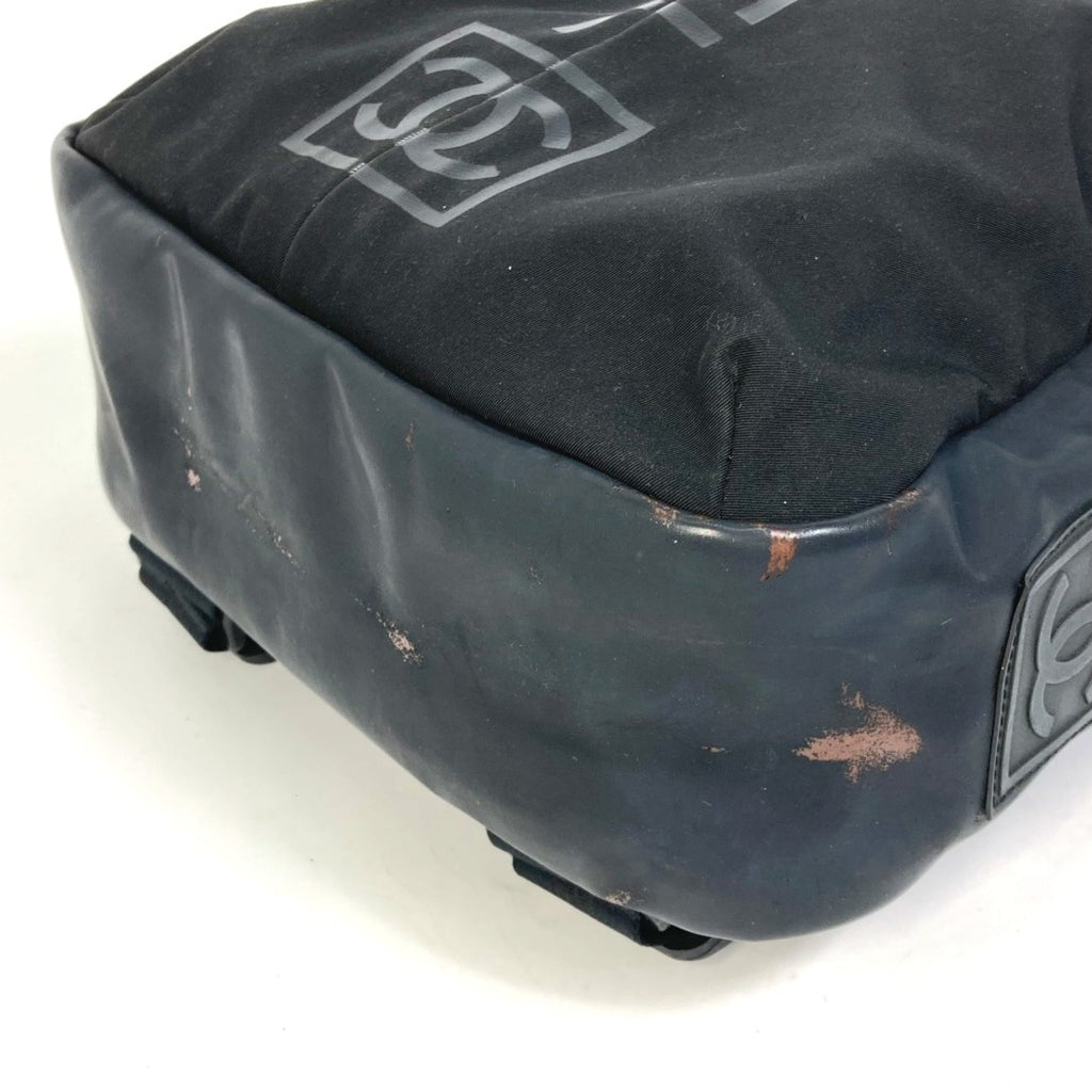 Chanel Black Cloth Backpack