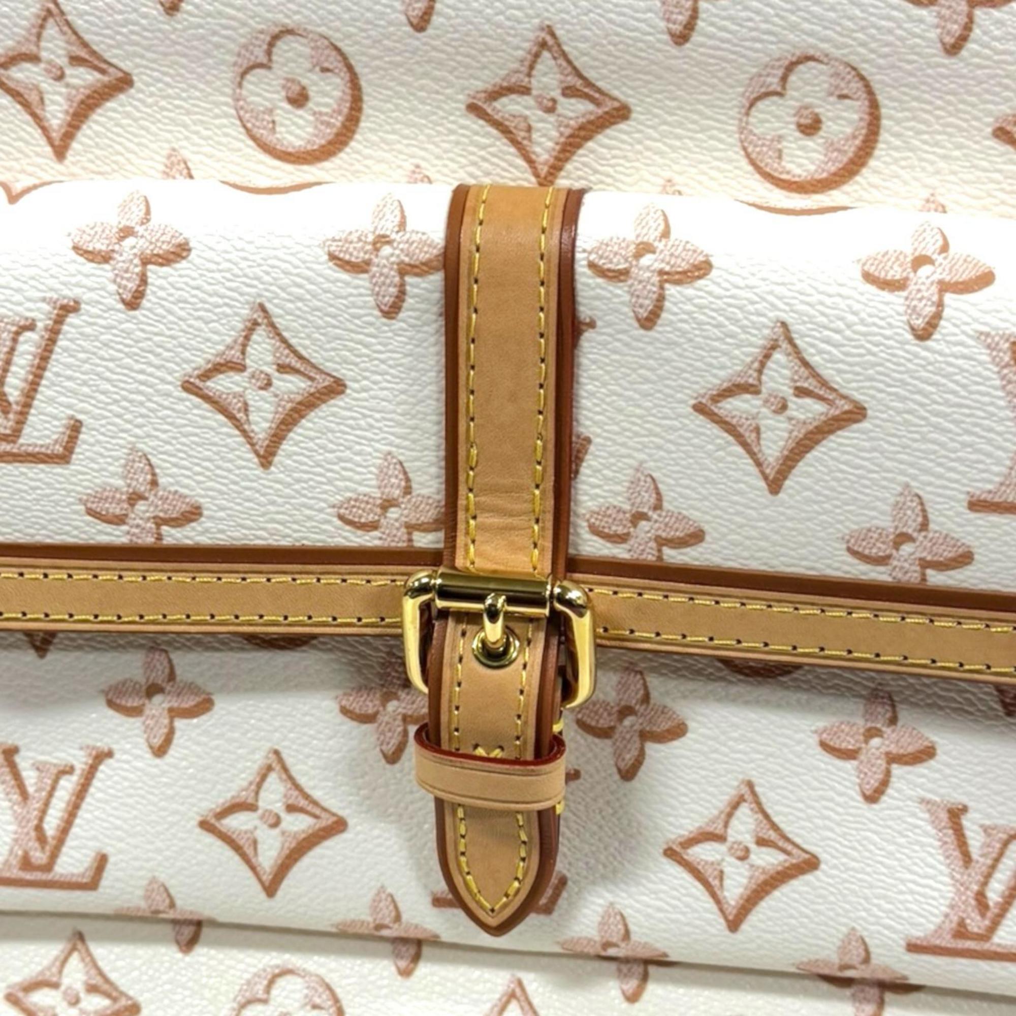 Louis Vuitton Beige Ivory Pvc Tote Bag