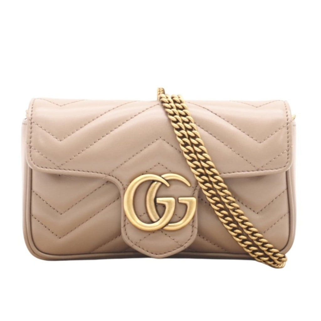Gucci Beige Leather Shoulder Bag (Pre-Owned)