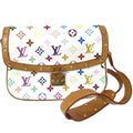 Louis Vuitton Blanc White Monogram Multicolore Pochette Shoulder Bag