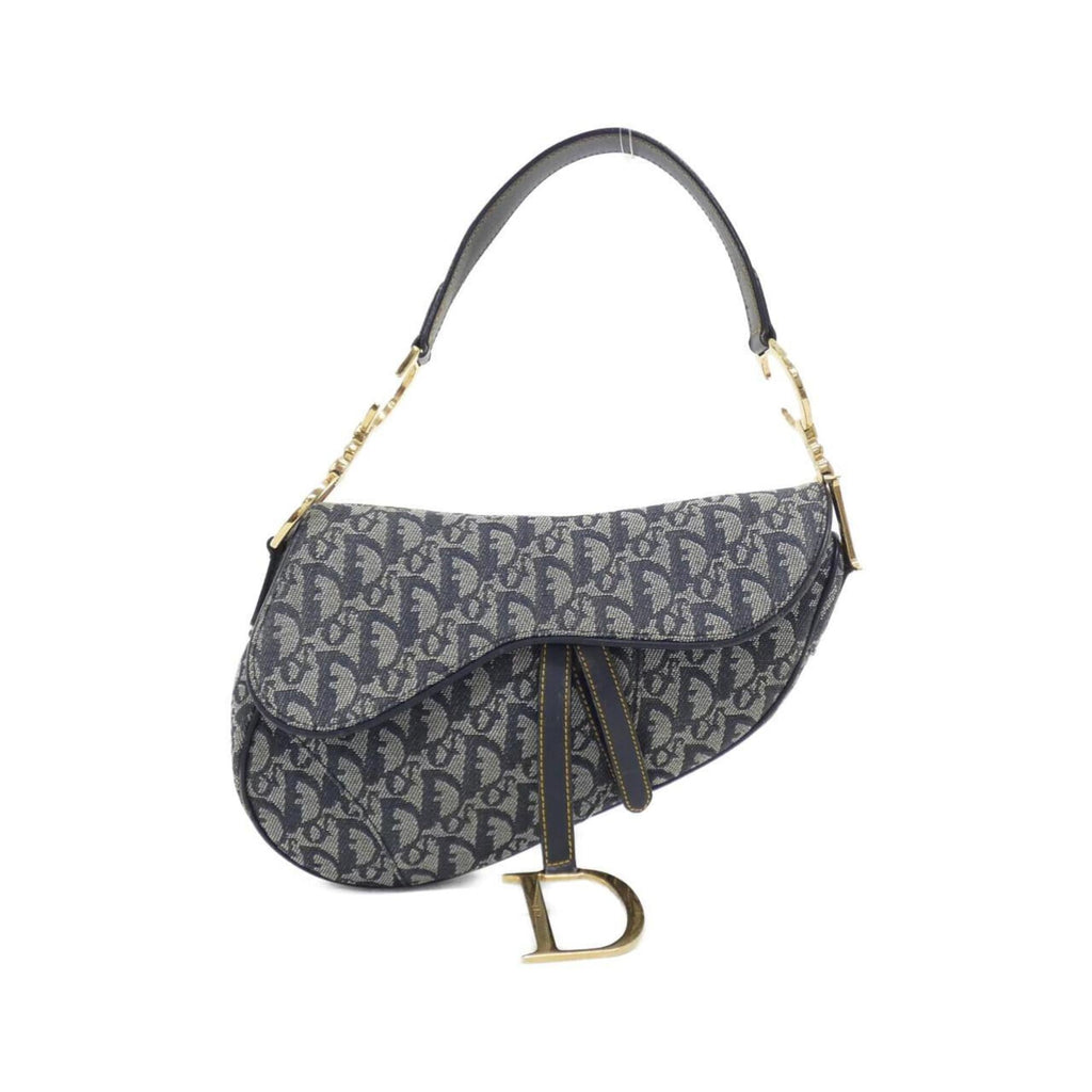 Christian Dior Blue Canvas Shoulder Bag (Pre-Owned)