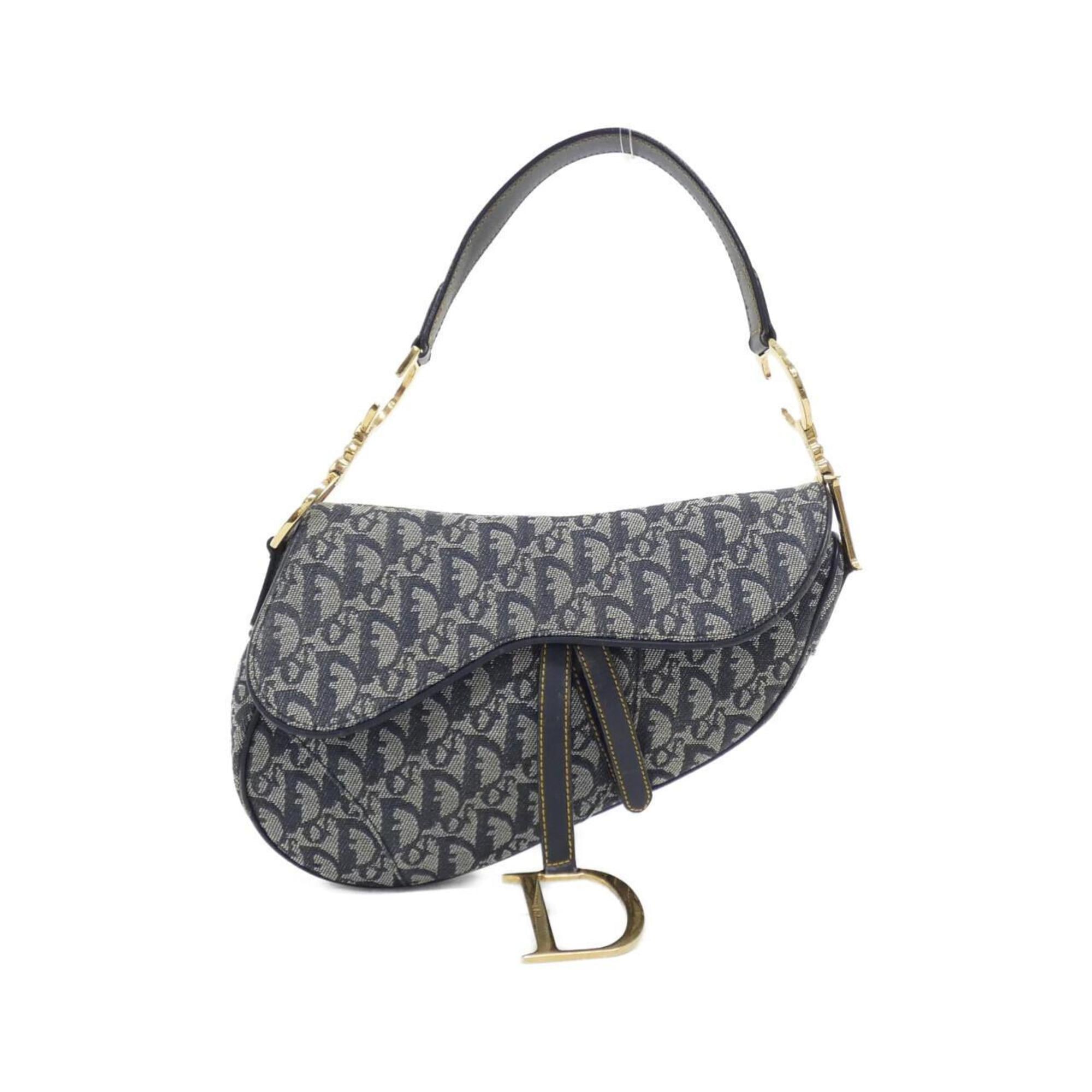 Christian Dior Blue Canvas Shoulder Bag (Pre-Owned)