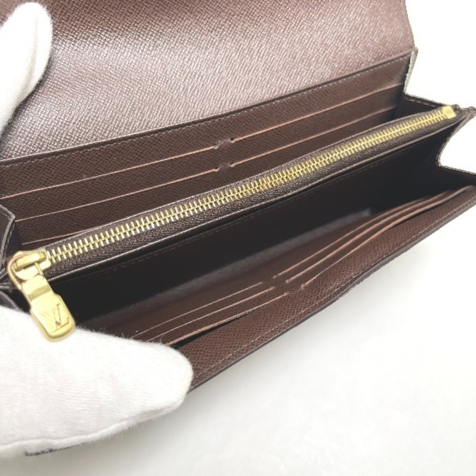 Louis Vuitton Ebene Damier Canvas Long Wallet