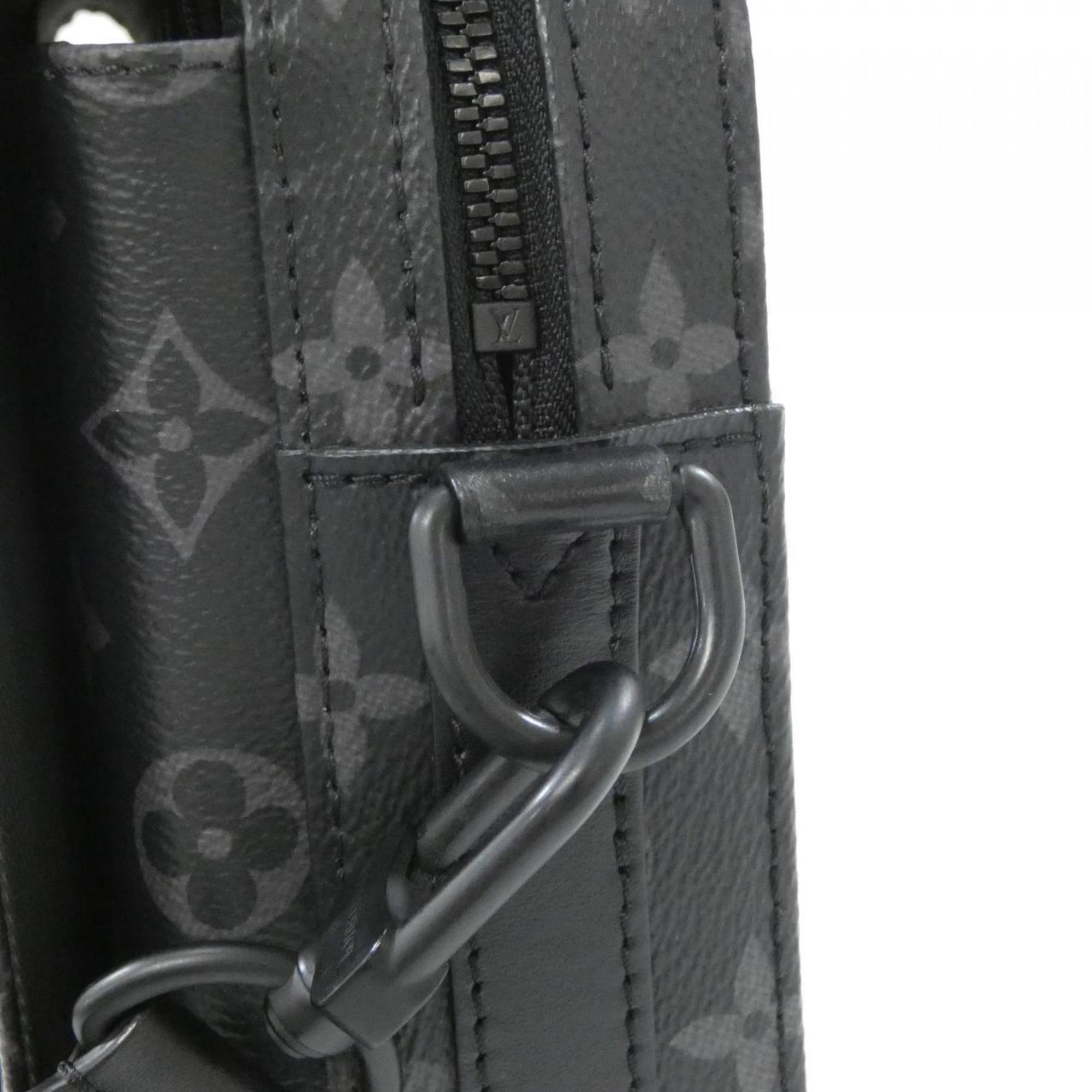 Louis Vuitton Black Coated Canvas Shoulder Bag