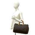 Louis Vuitton Brown Leather Pvc Boston Bag Handbag