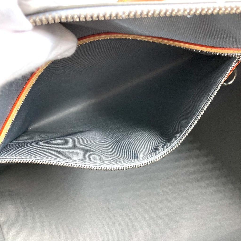Louis Vuitton Silver Leather Boston Bag Handbag
