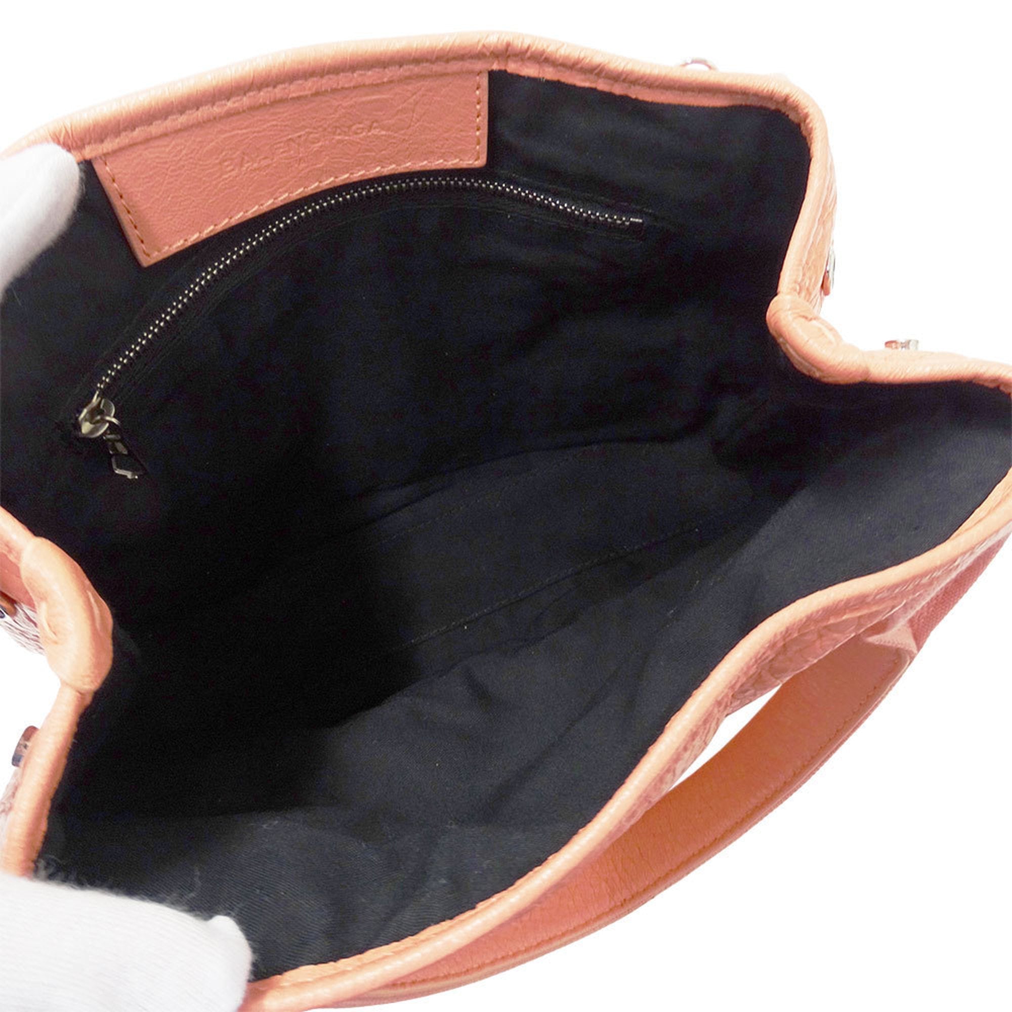 Balenciaga Salmon Pink Leather Handbag Shoulder