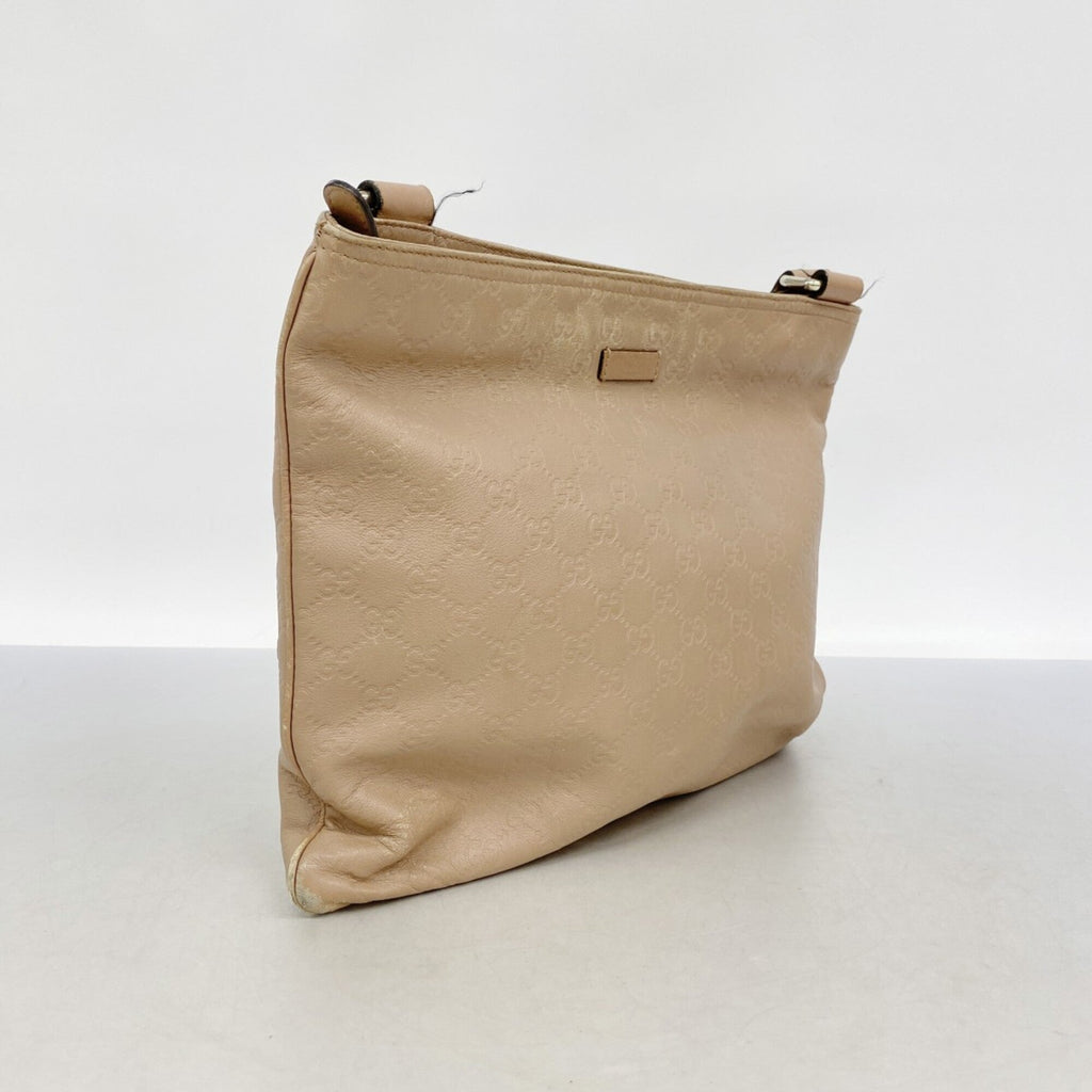 Gucci Light Brown Leather Shoulder Bag (Pre-Owned)