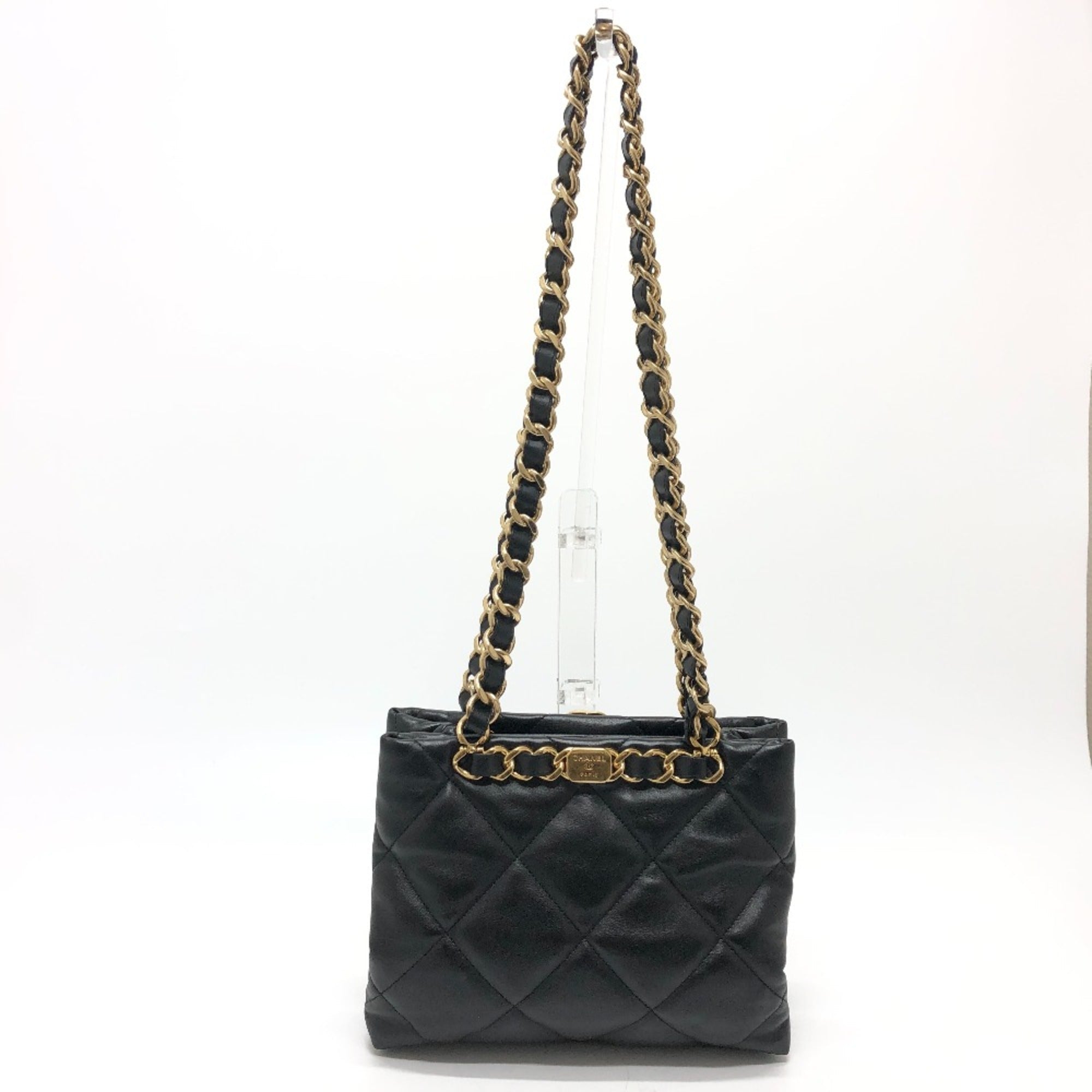 Chanel Black Leather Shoulder Bag