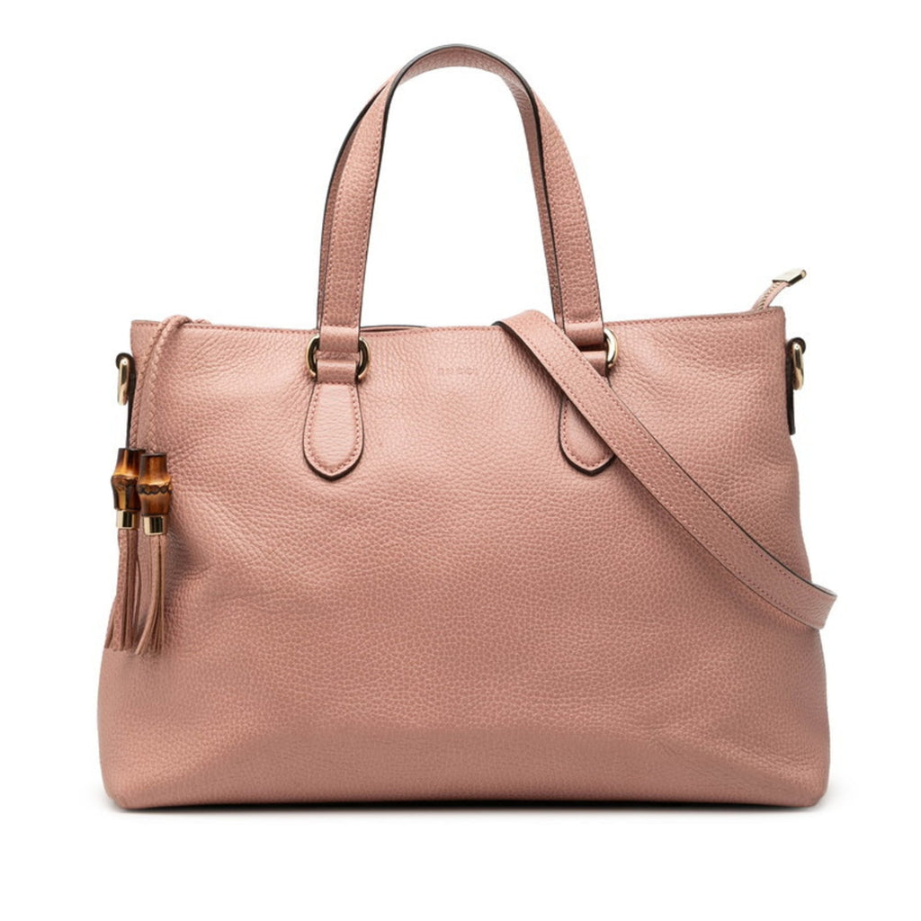Gucci Pink Leather Handbag Shoulder Bag (Pre-Owned)