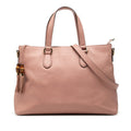 Gucci Pink Leather Handbag Shoulder Bag (Pre-Owned)
