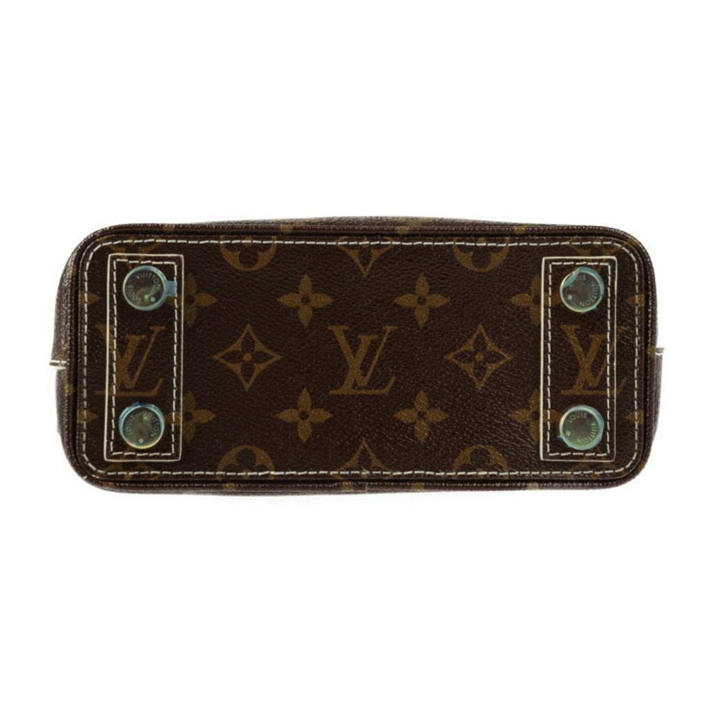 Louis Vuitton Brown Ivory Monogram Pvc Leather Handbag Tote Bag