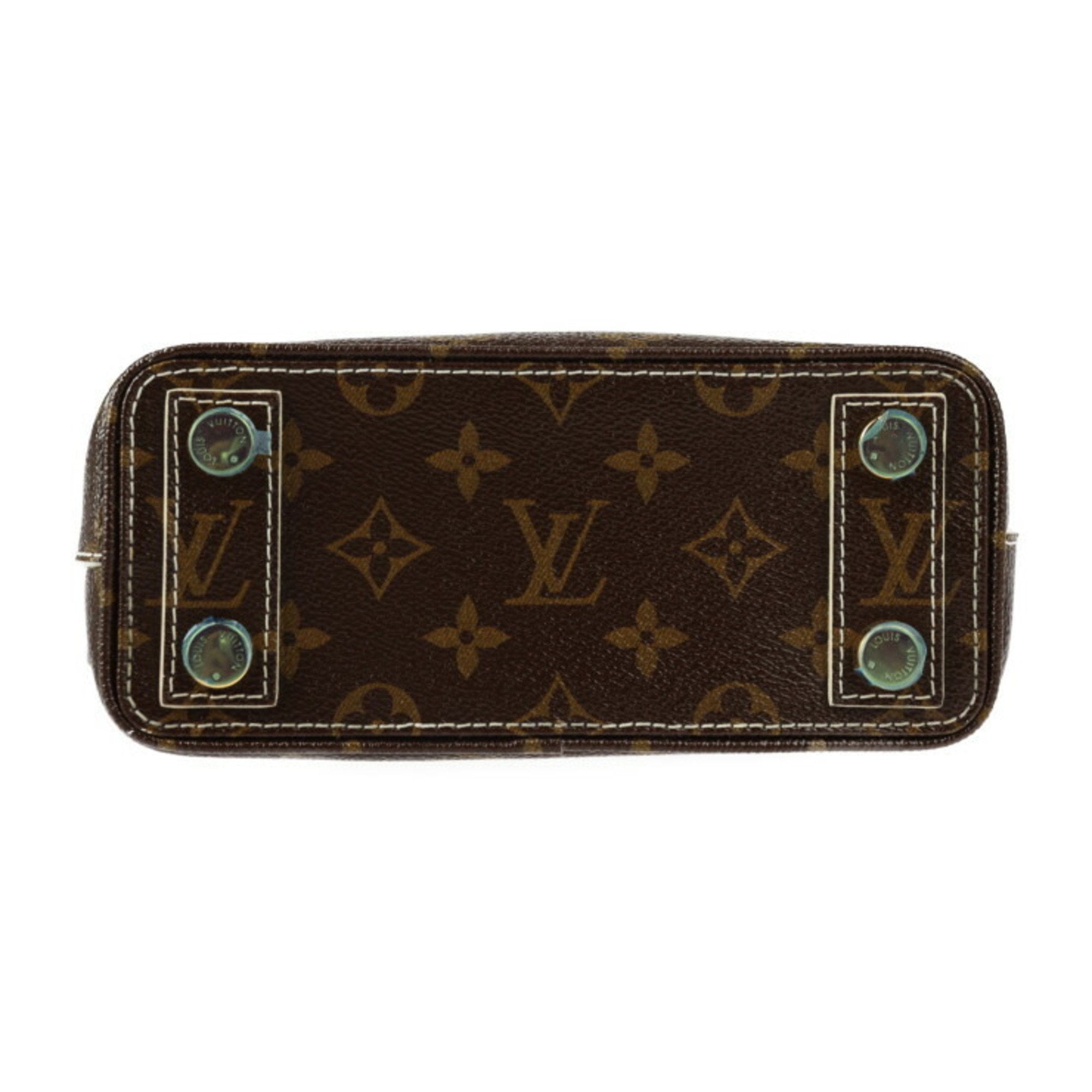 Louis Vuitton Brown Ivory Monogram Pvc Leather Handbag Tote Bag