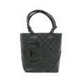 Chanel Ligne Cambon Black Leather Handbag