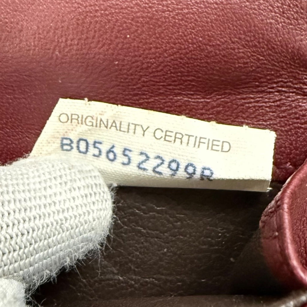 Bottega Veneta Bordeaux Intrecciato Long Wallet (Bi-Fold)