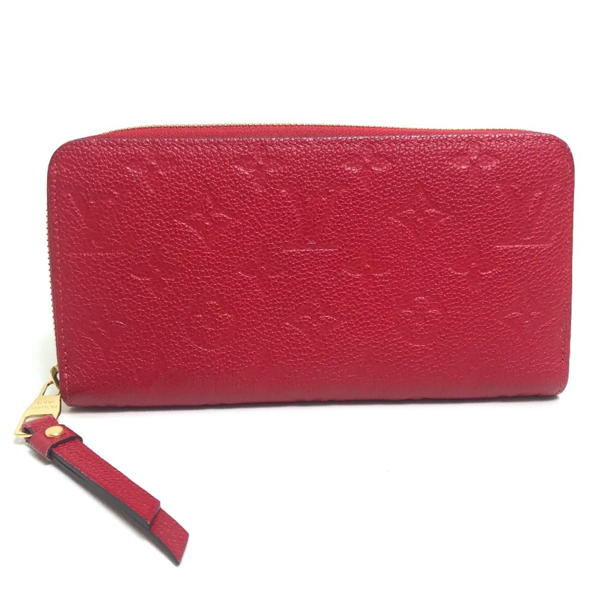 Louis Vuitton Monogram Empreinte Cherry Red Color Monogram Empreinte Long Wallet