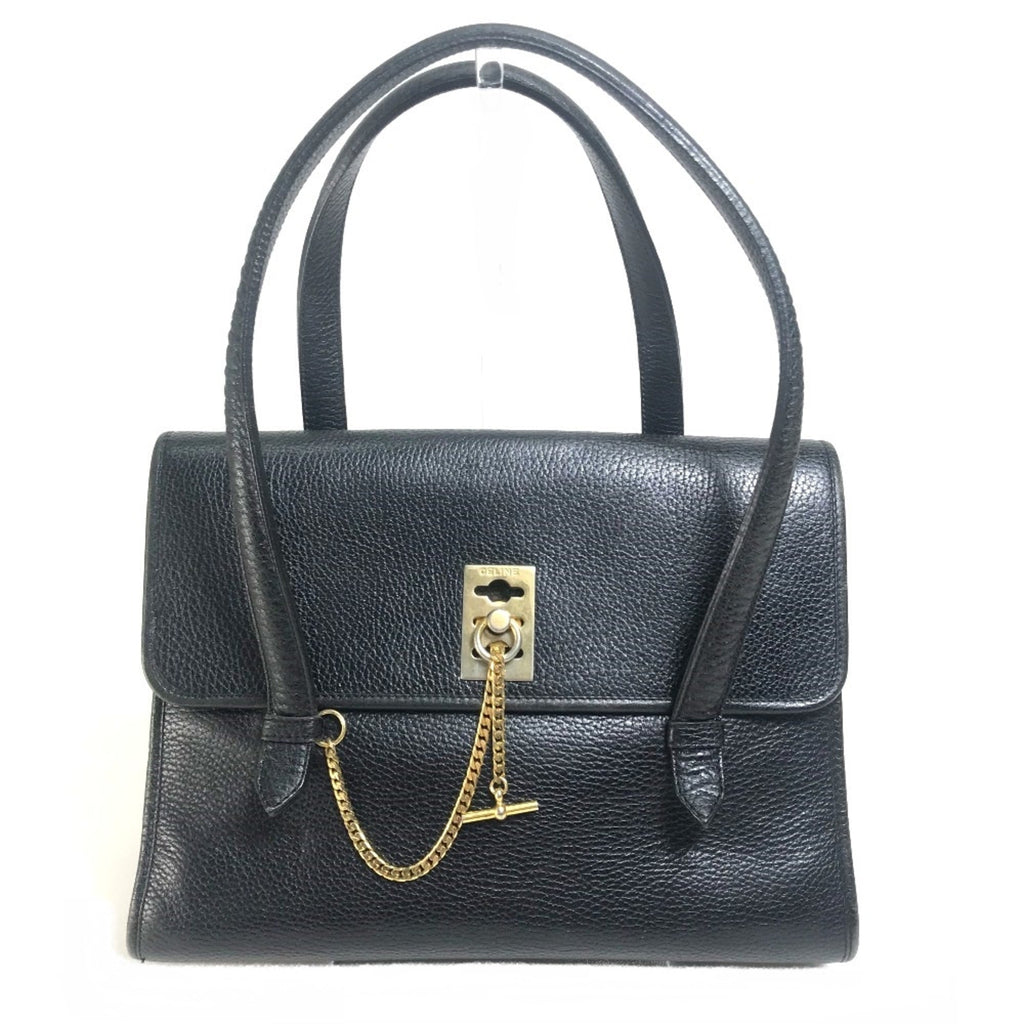 Celine Black Leather Handbag