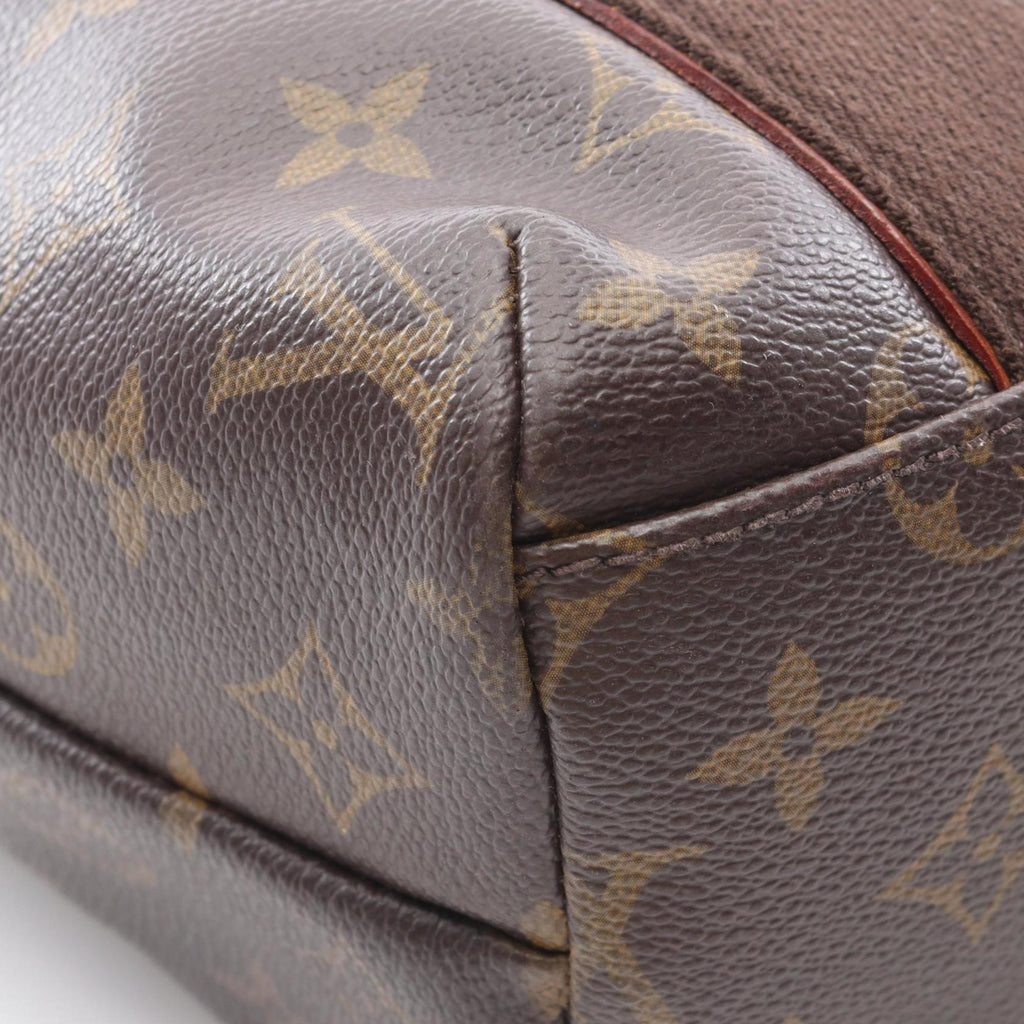 Louis Vuitton Brown Coated Canvas Leather Tote Bag