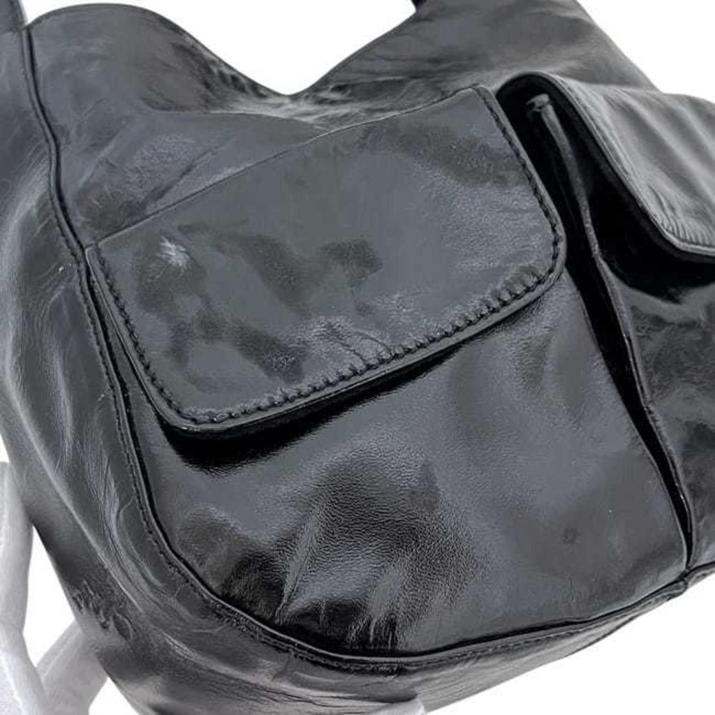 Prada Black Nero Patent Leather Handbag Tote Bag