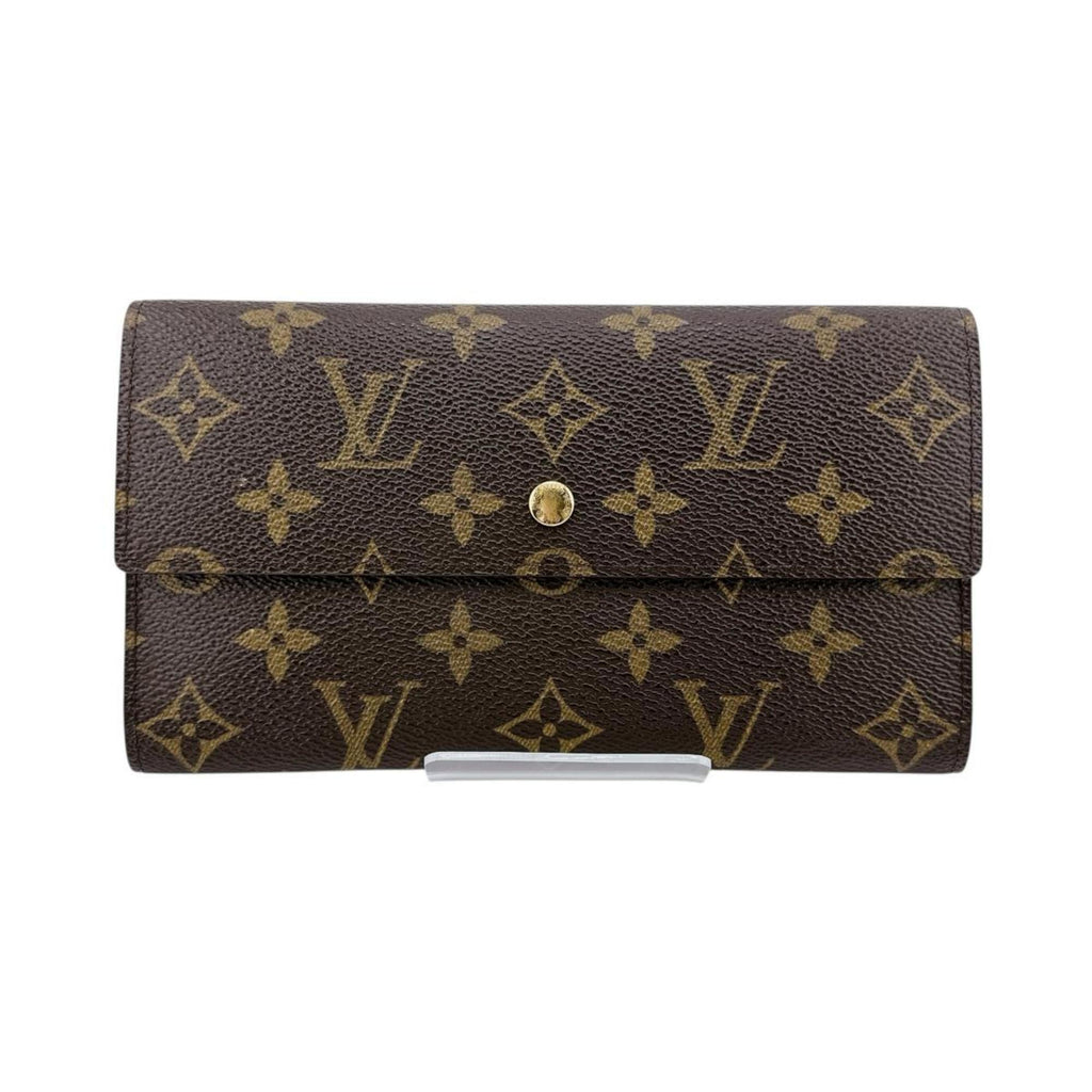 Louis Vuitton Brown Monogram Long Wallet (Tri-Fold)