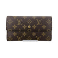 Louis Vuitton Brown Monogram Long Wallet (Tri-Fold)