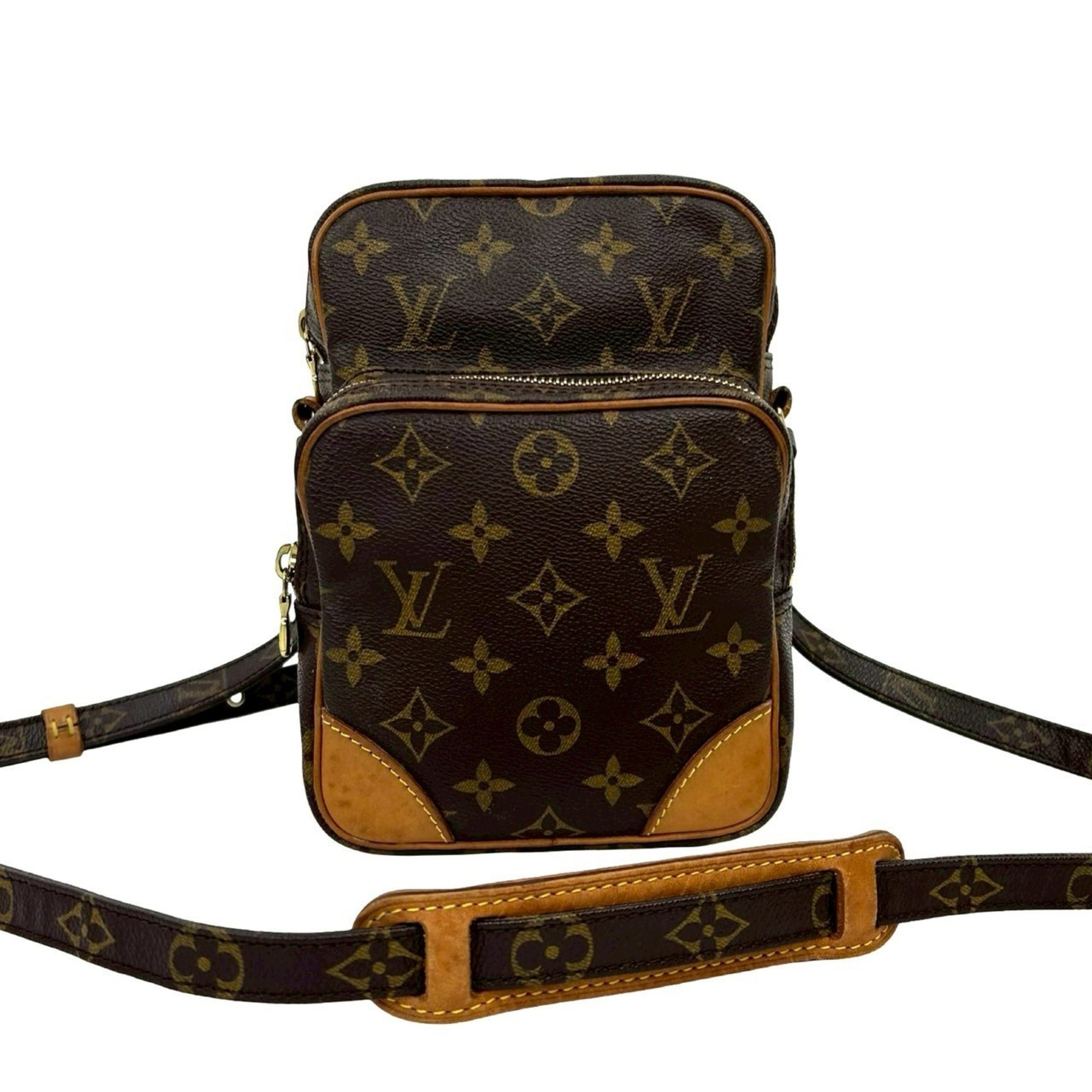 Louis Vuitton Brown Leather Pvc Pochette Shoulder Bag