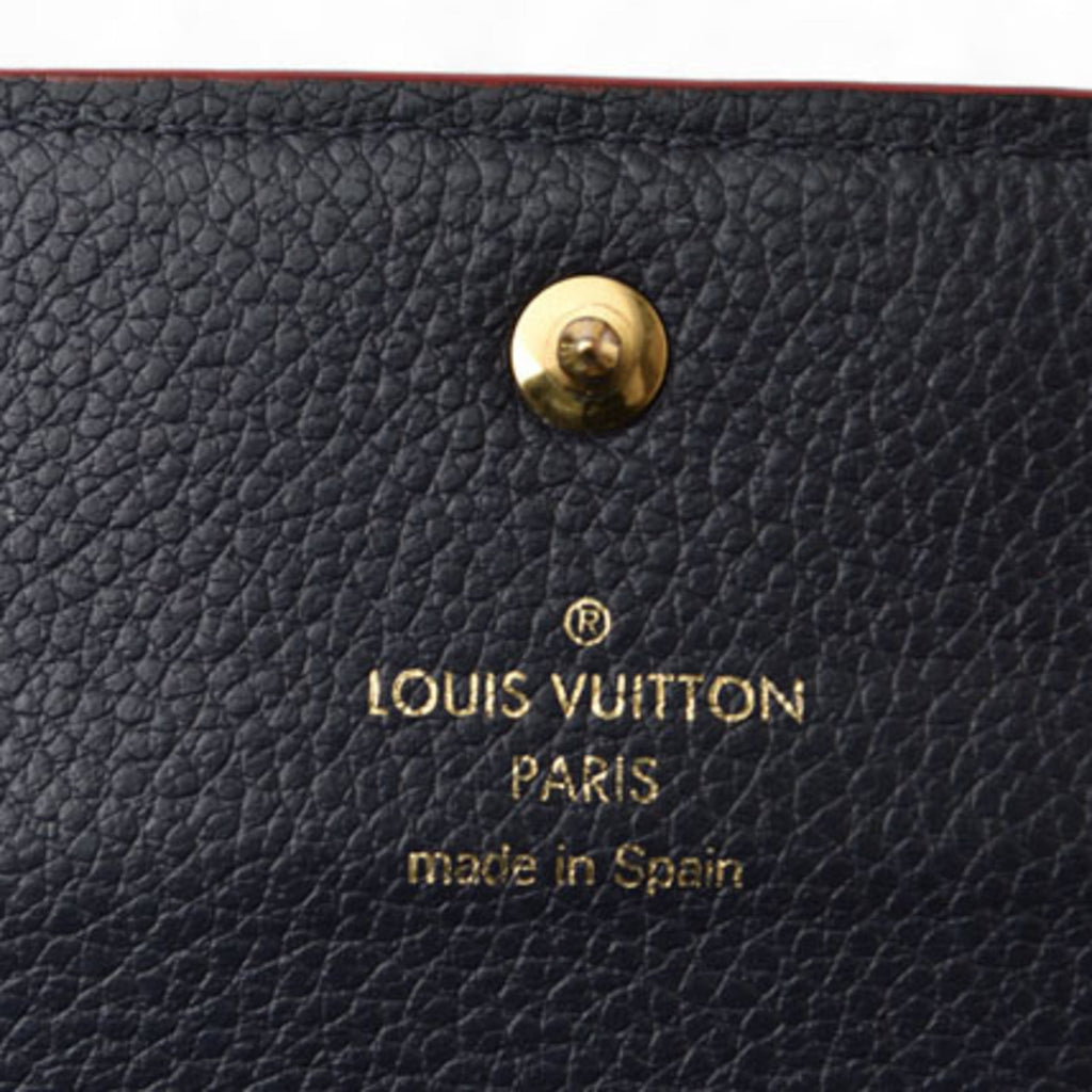 Louis Vuitton Marine Rouge Monogram Monogram Empreinte Long Wallet (Tri-Fold)
