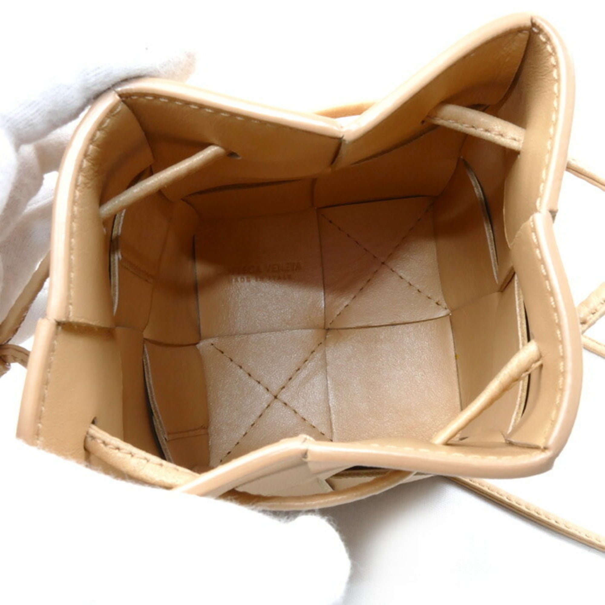 Bottega Veneta Beige Leather Shoulder Bag