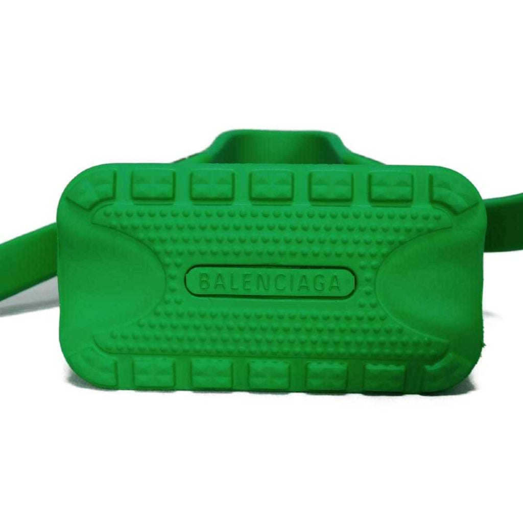 Balenciaga Green Rubber Pochette Shoulder