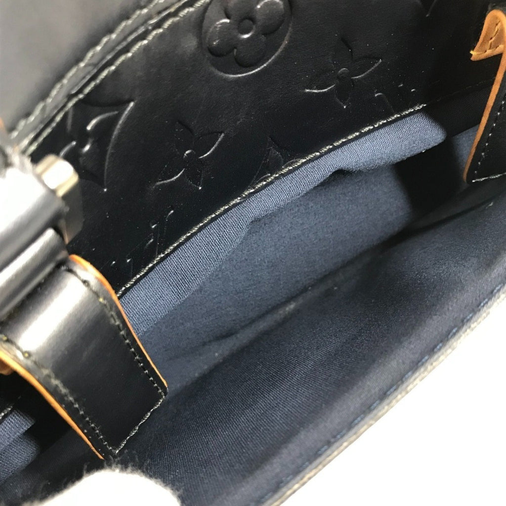 Louis Vuitton Navy Monogram Mat Boston Bag Handbag