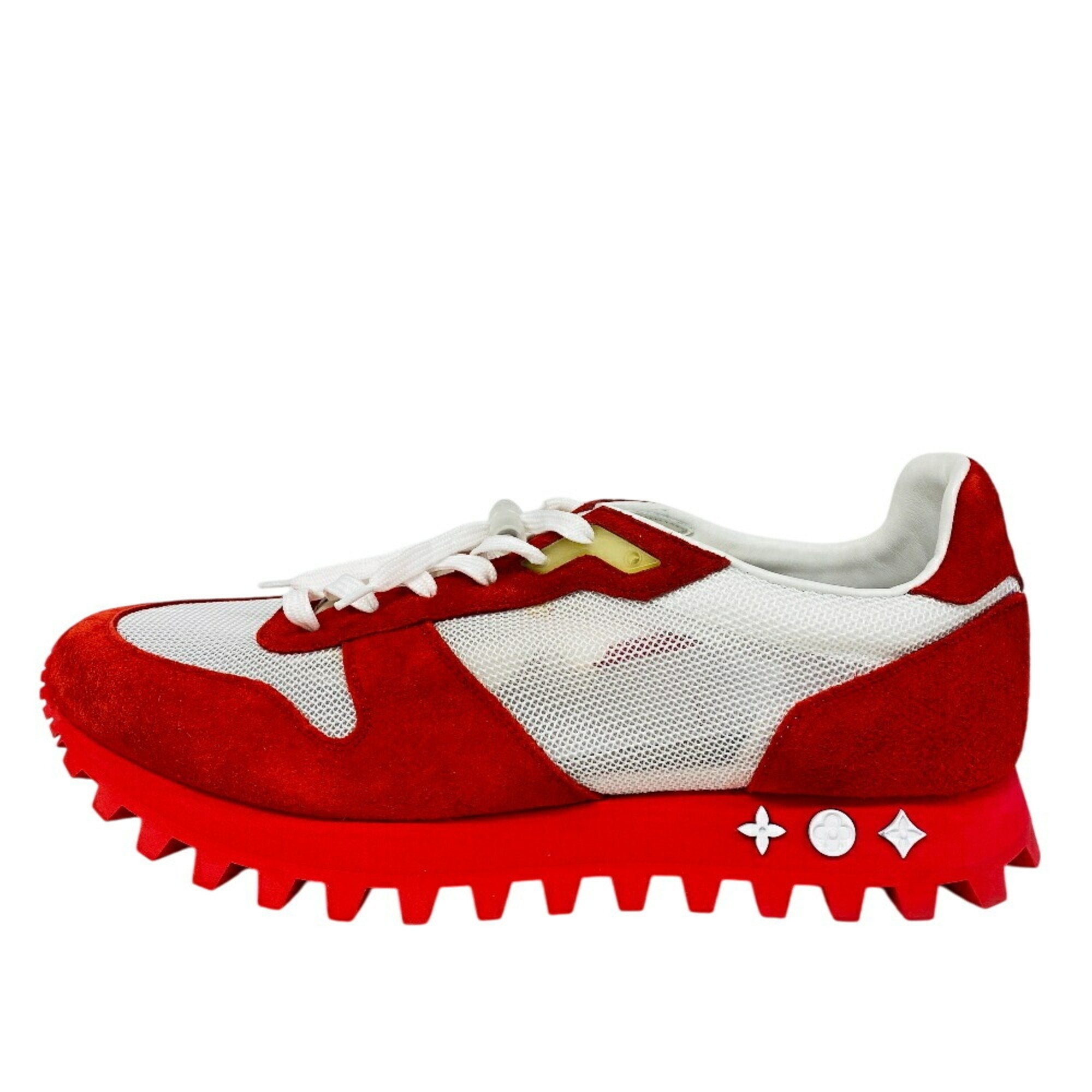 Louis Vuitton Red Color White Sneakers