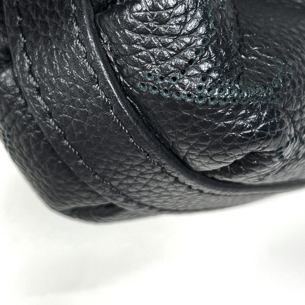 Louis Vuitton Black Noir Monogram Mahina Leather Clutch Bag Shoulder Bag