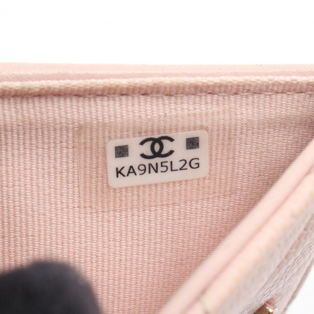 Chanel Pink Grained Calfskin Wallet (Bi-Fold)