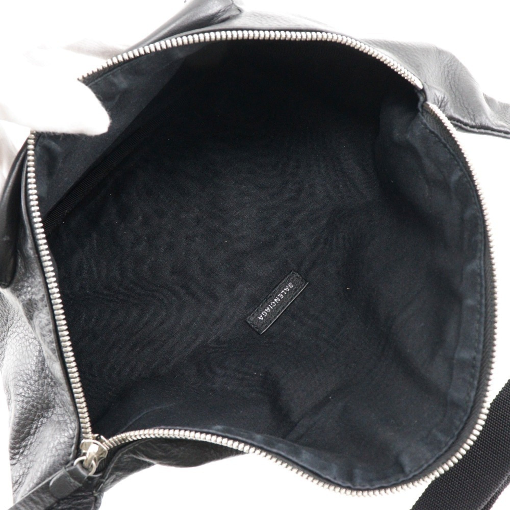 Balenciaga Black Leather Fanny Pack