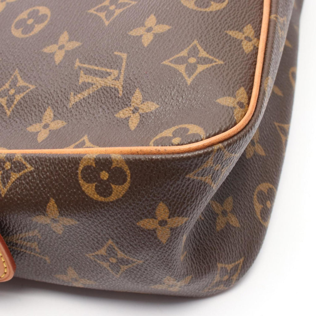 Louis Vuitton Monogram Brown Coated Canvas Leather Shoulder Bag