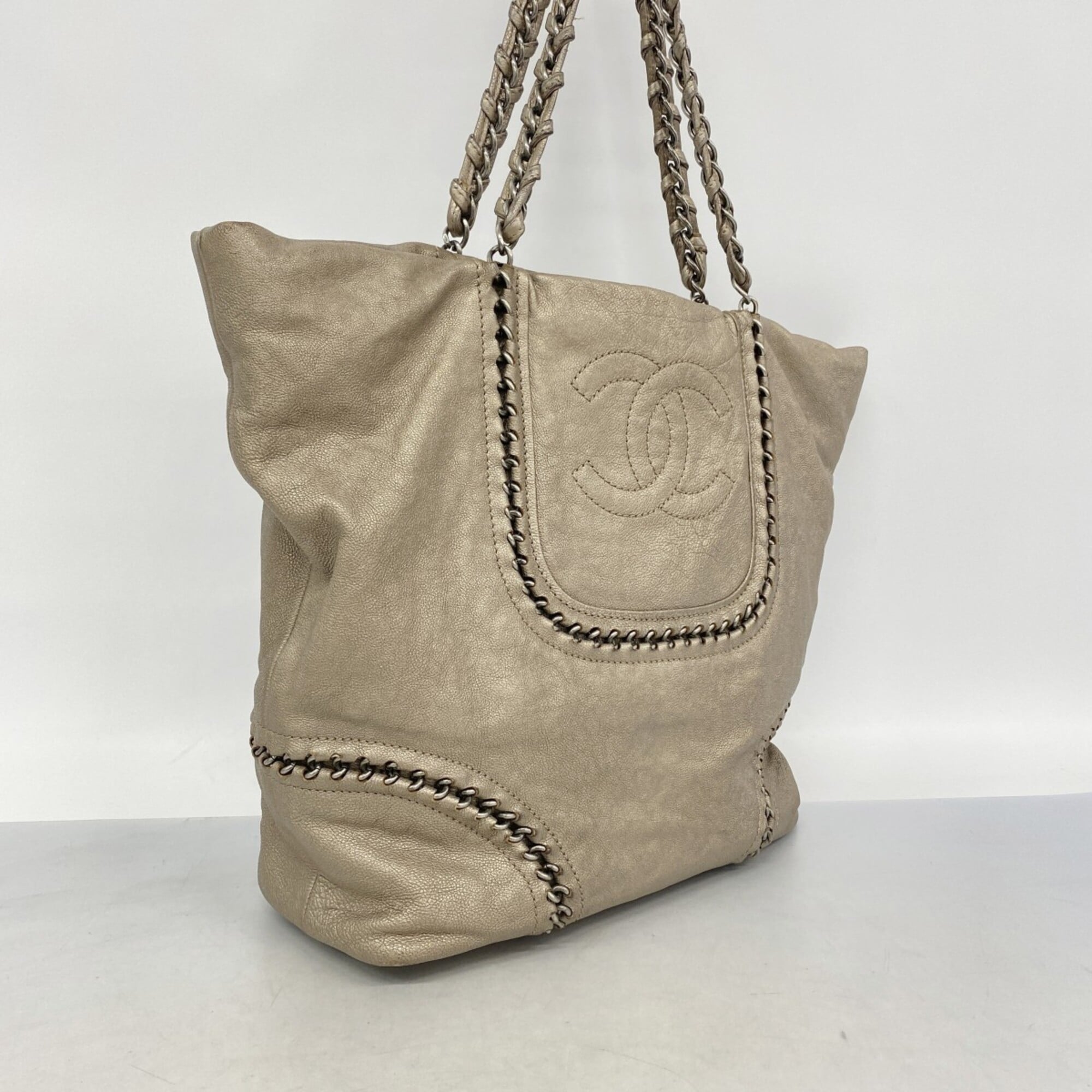 Chanel Brown Leather Tote Bag