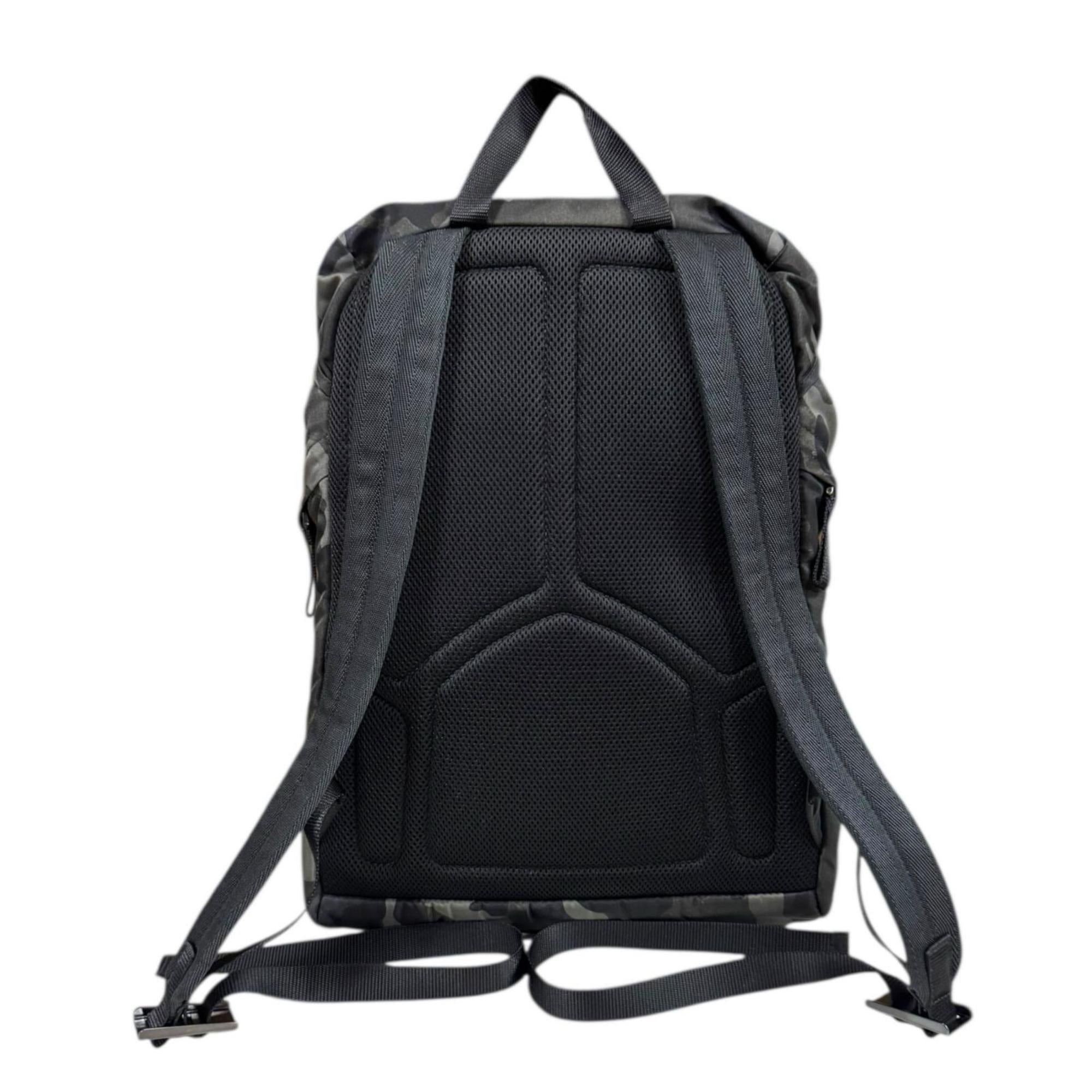 Prada Black Green Nylon Backpack