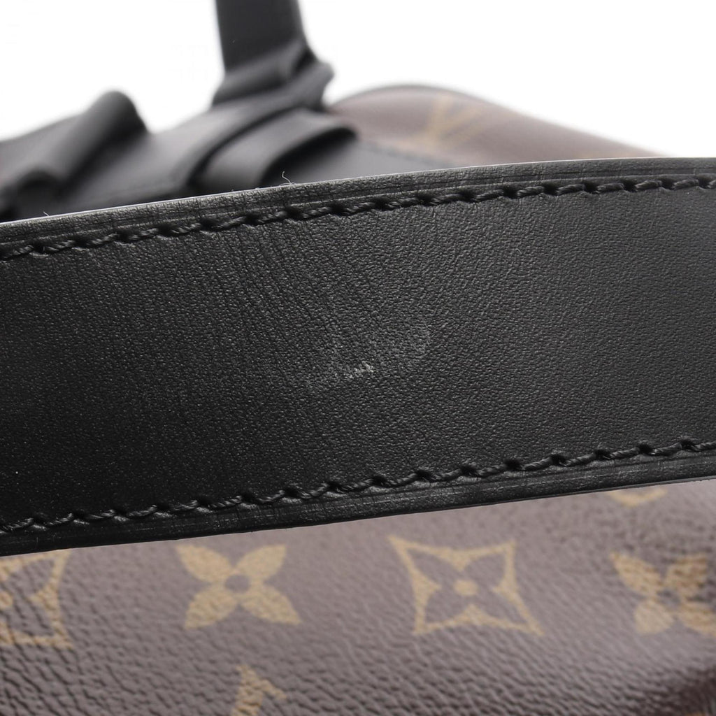 Louis Vuitton Black Brown Monogram Coated Canvas Leather Fanny Pack Sling Bag