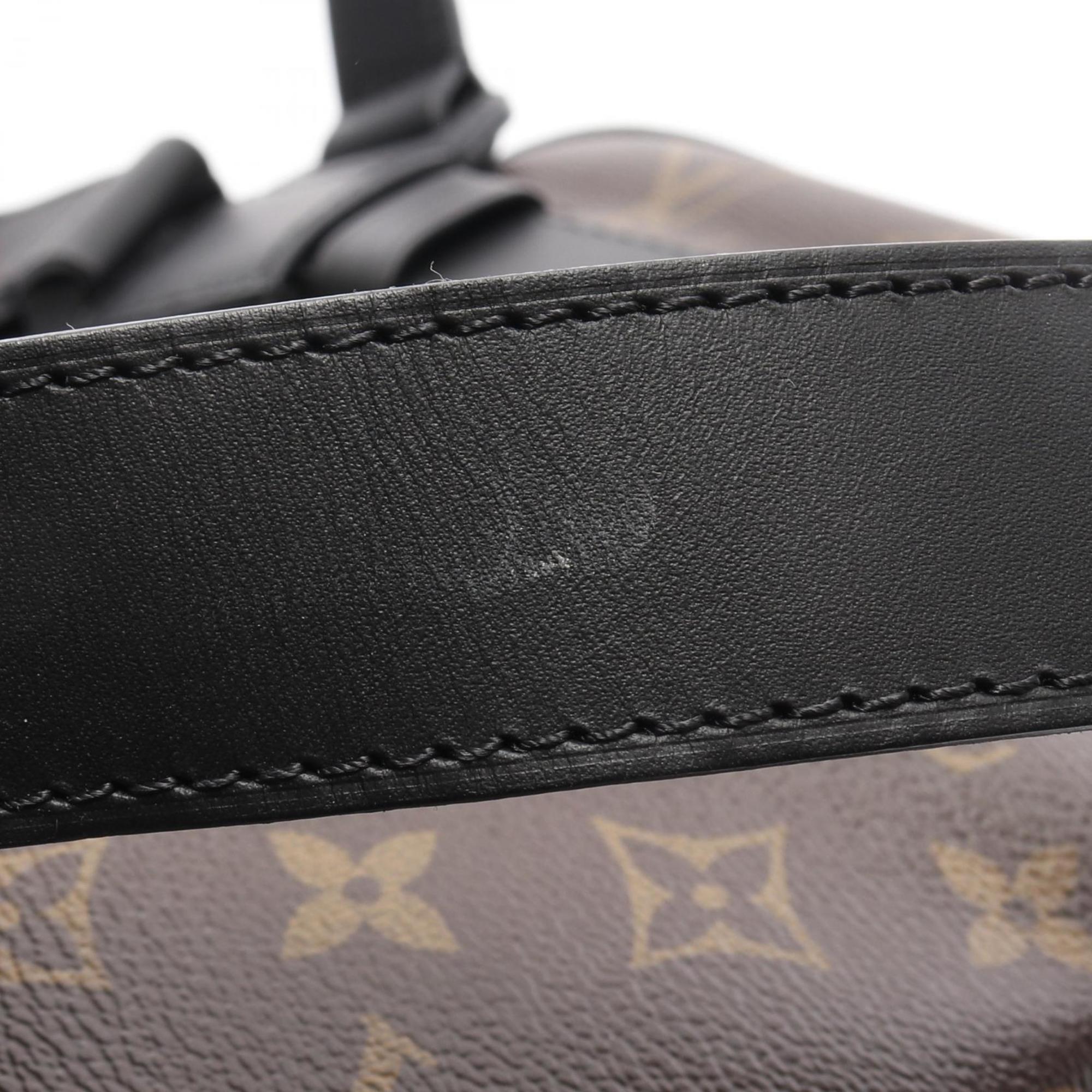 Louis Vuitton Black Brown Monogram Coated Canvas Leather Fanny Pack Sling Bag
