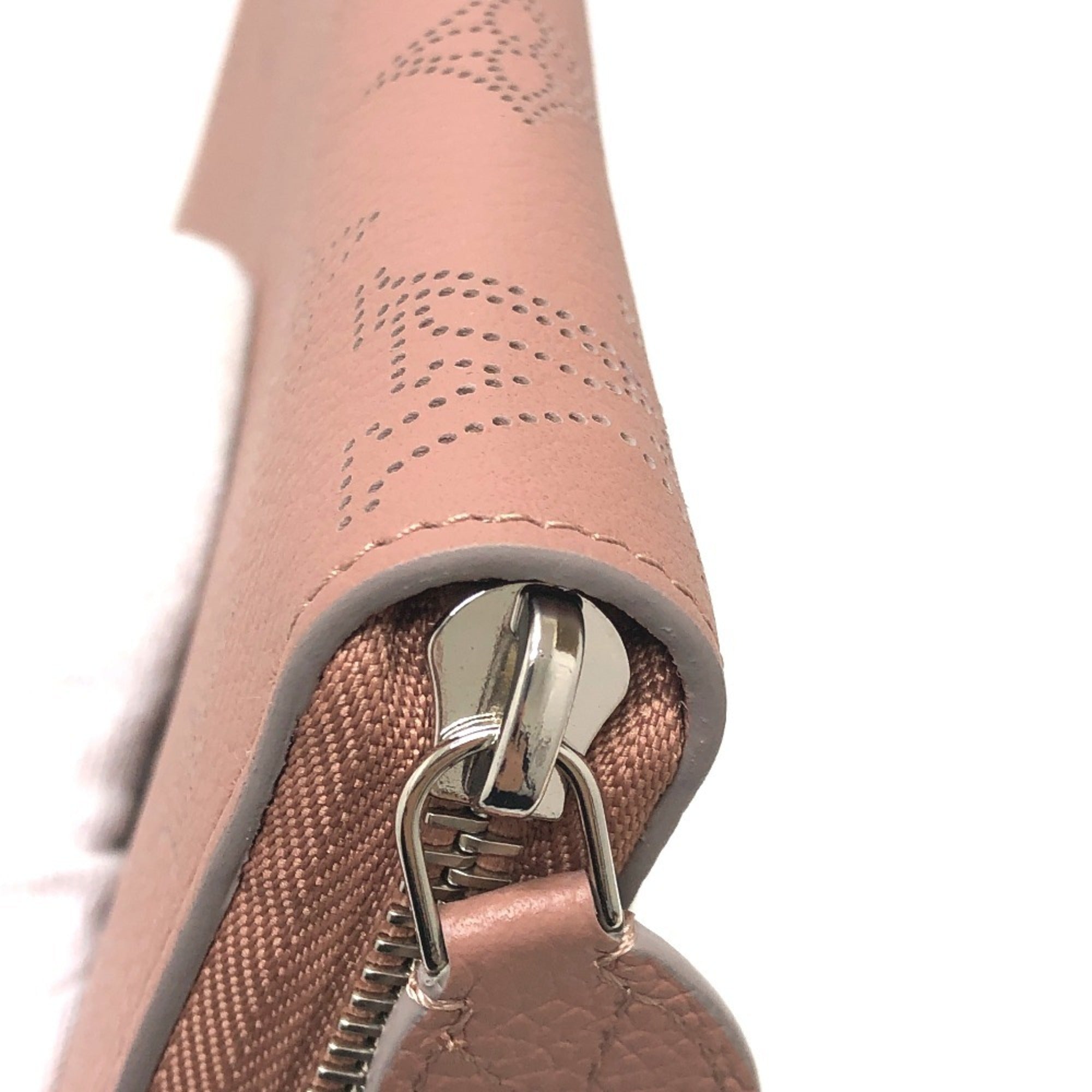 Louis Vuitton Mahina Pink Mahina Leather Long Wallet